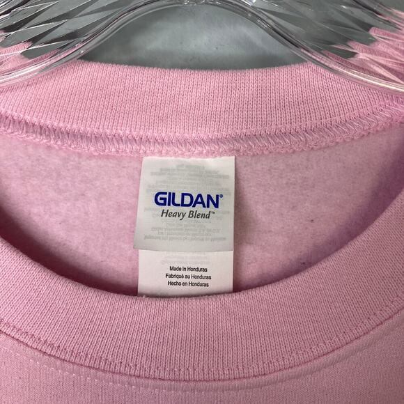 Gildan Monica Friends Style Crewneck Pink Pullover Sweatshirt Women's Size S - Picture 2 of 14